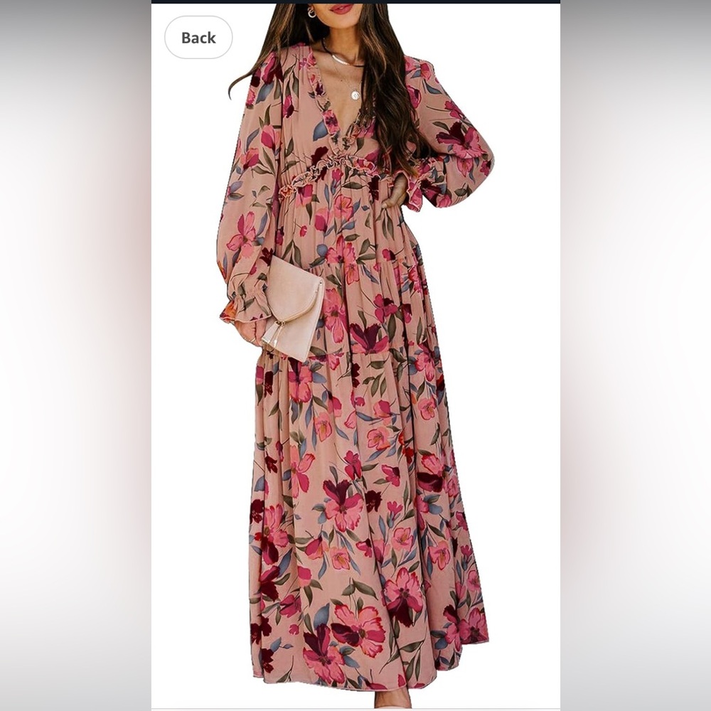 Blencot Boho Floral Maxi Dress – Size Medium
